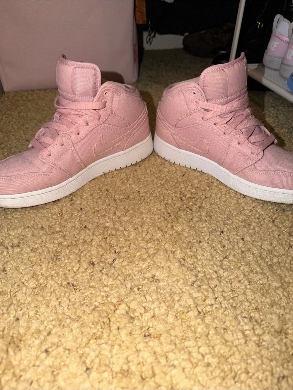 Jordan High-Top Sneakers in Pink